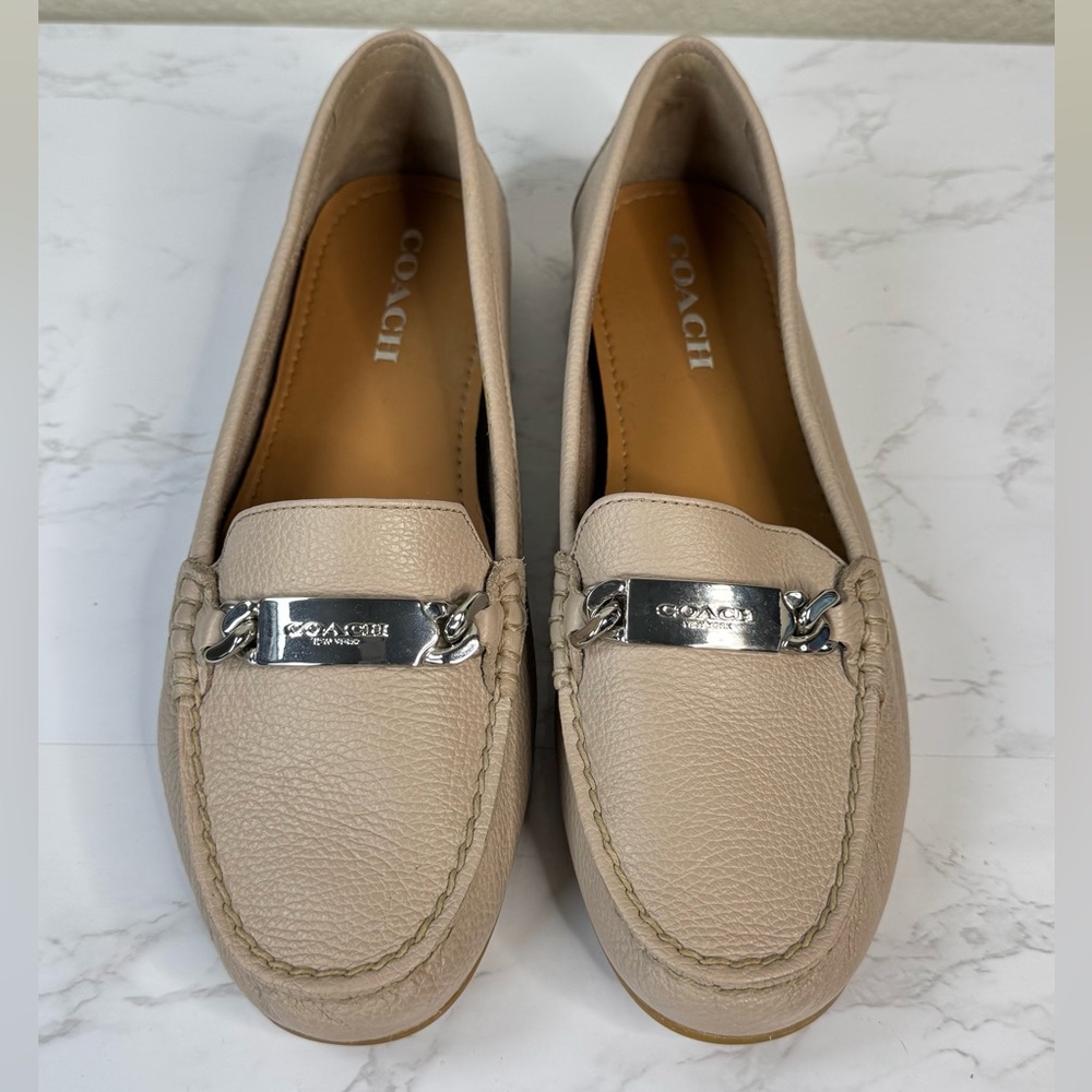 COACH Marley Driver Loafer Moccasin Soft Pebble Leather Size 9 B Slip‑On Comfort - Picture 4 of 8